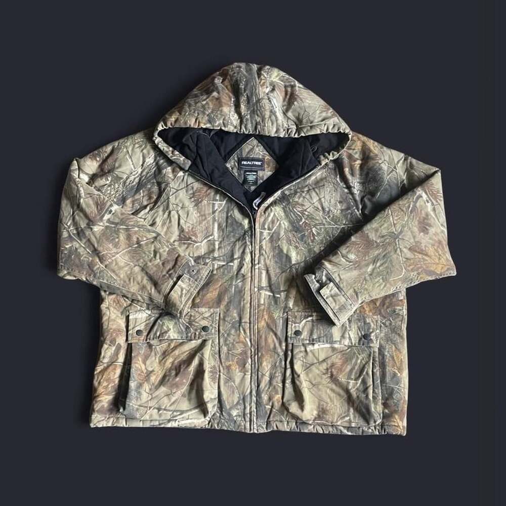 Realtree Hunting Utility Jacket 2XL XXL Quilted Lined Heavyweight Hooded Parka